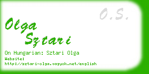 olga sztari business card